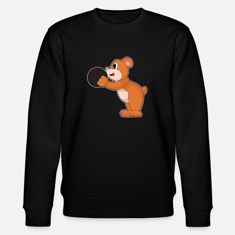 Bear Bowling Bowling Ball - Stanley/Stella CHANGER Unisex Organic Sweatshirt - black