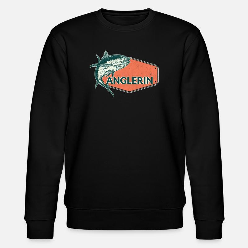 Anglerin Fish USA Design - Stanley/Stella Unisex Bio-Sweatshirt CHANGER  - Schwarz