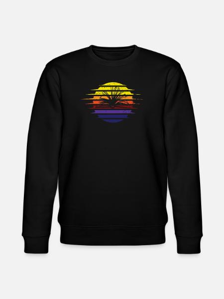 Rainbow Sun Ribbon Retro - Stanley/Stella CHANGER Unisex Organic Sweatshirt - black