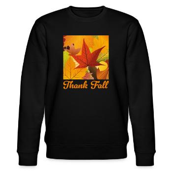 Thank Fall - Stanley/Stella CHANGER Unisex Organic Sweatshirt - black - Front - Nik (191cm) & Marisol (170cm)