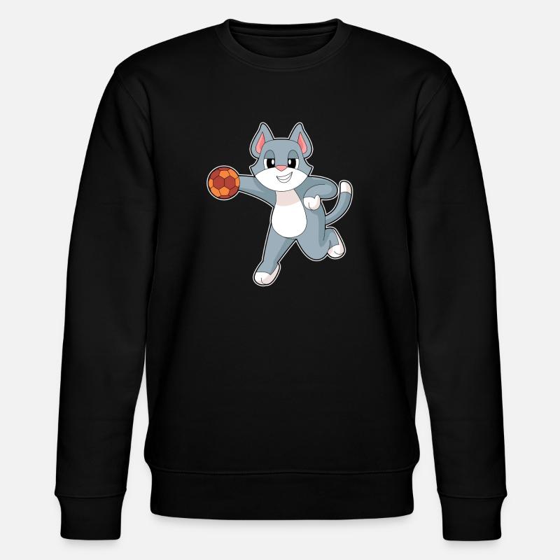 Chat Handball Joueur Handball - Sweat bio CHANGER Stanley/Stella Unisexe - noir