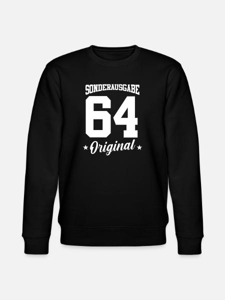 64 Birthday - Stanley/Stella CHANGER Unisex Organic Sweatshirt - black