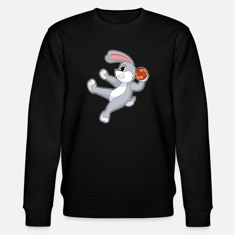 Rabbit Handball Player Handball - Stanley/Stella CHANGER Unisex Organic Sweatshirt - black