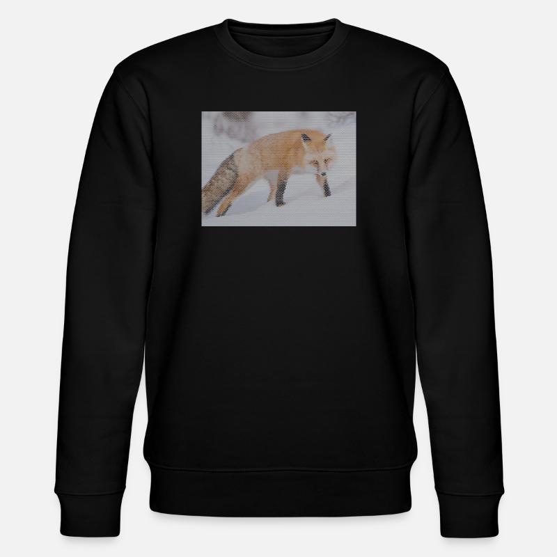Geometrischer Fuchs - Stanley/Stella Unisex Bio-Sweatshirt CHANGER  - Schwarz