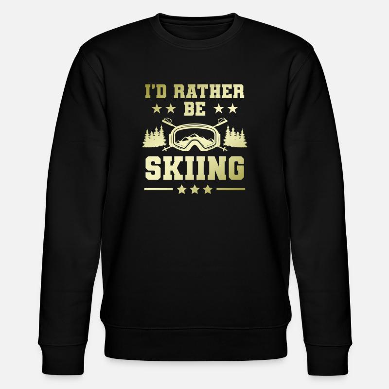 ski skiing - Stanley/Stella Unisex Bio-Sweatshirt CHANGER  - Schwarz