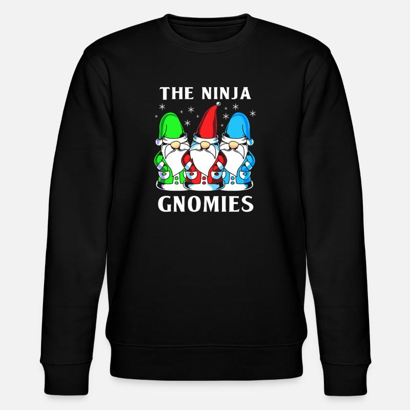 Gnom Ninja - Stanley/Stella Unisex Bio-Sweatshirt CHANGER  - Schwarz