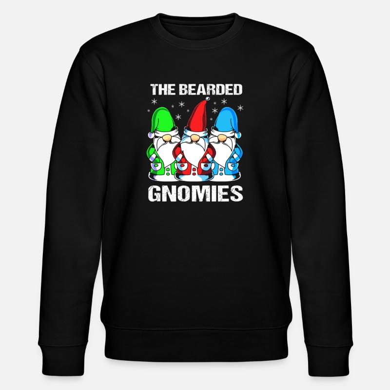 Gnome Bart - Stanley/Stella CHANGER Unisex Organic Sweatshirt - black