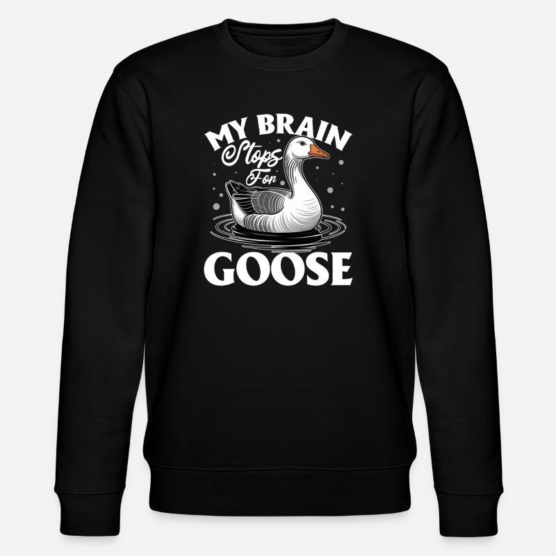 Funny Bird Goose - Stanley/Stella Unisex Bio-Sweatshirt CHANGER - Schwarz