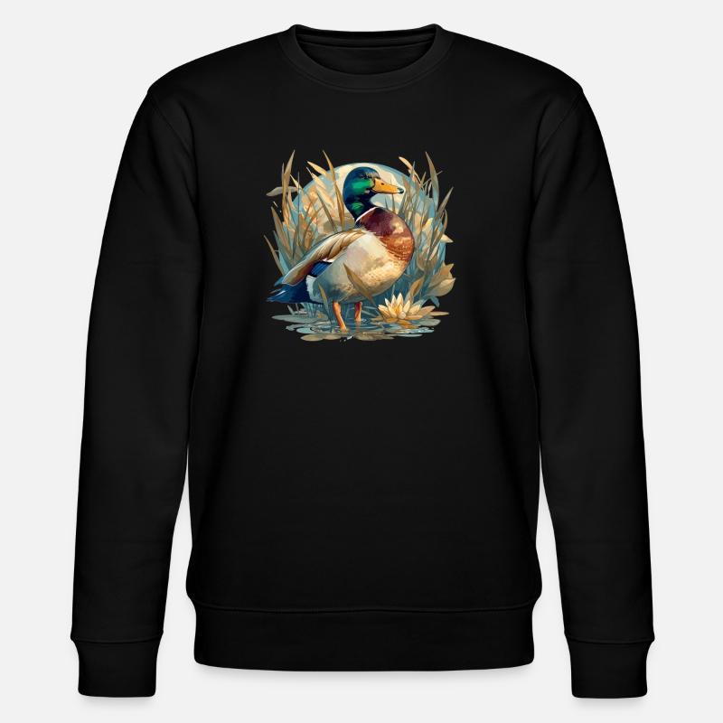 Enten Ente - Stanley/Stella Unisex Bio-Sweatshirt CHANGER  - Schwarz