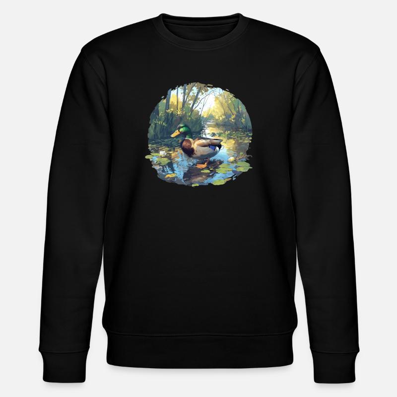 Ducks Duck - Stanley/Stella CHANGER Unisex Organic Sweatshirt - black