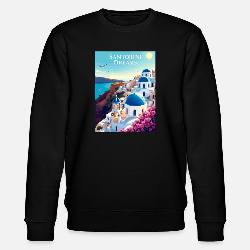 Santorini Träume - Stanley/Stella Unisex Bio-Sweatshirt CHANGER  - Schwarz