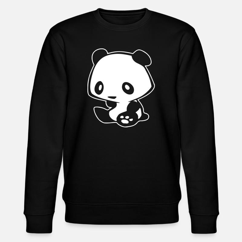 Kawaii Panda – Mignon Manga Ours Bambou - Sweat bio CHANGER Stanley/Stella Unisexe - noir