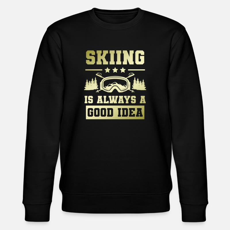 Ski Skiing - Sweat bio CHANGER Stanley/Stella Unisexe - noir