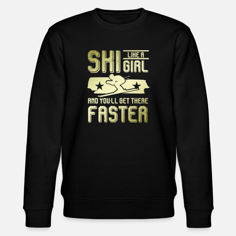 ski mädchen - Stanley/Stella Unisex Bio-Sweatshirt CHANGER  - Schwarz