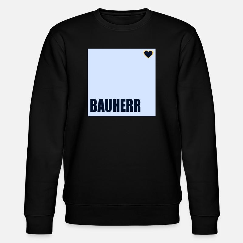 HAUSBAU BAUHERR HERZ - Stanley/Stella Unisex Bio-Sweatshirt CHANGER  - Schwarz