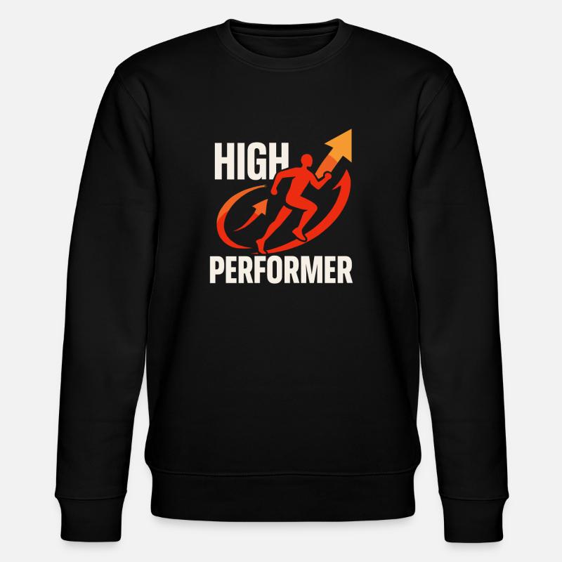 High Performer Sprint Design - Stanley/Stella CHANGER Unisex Organic Sweatshirt - black