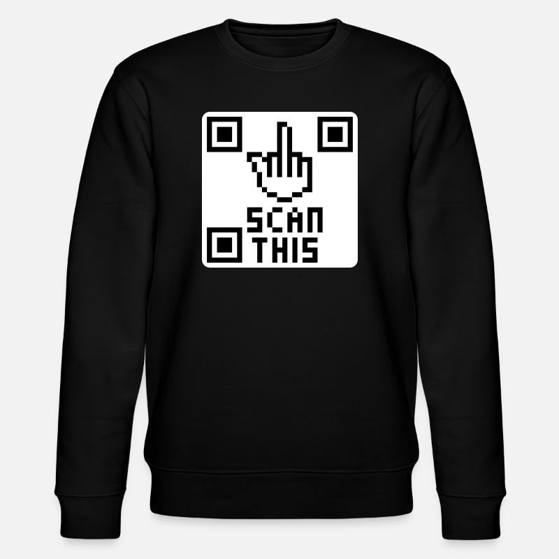 QRcode doigt d'honneur - Sweat bio CHANGER Stanley/Stella Unisexe - noir