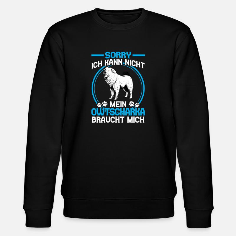 Kaukasischer Owtscharka braucht mich - Stanley/Stella Unisex Bio-Sweatshirt CHANGER  - Schwarz