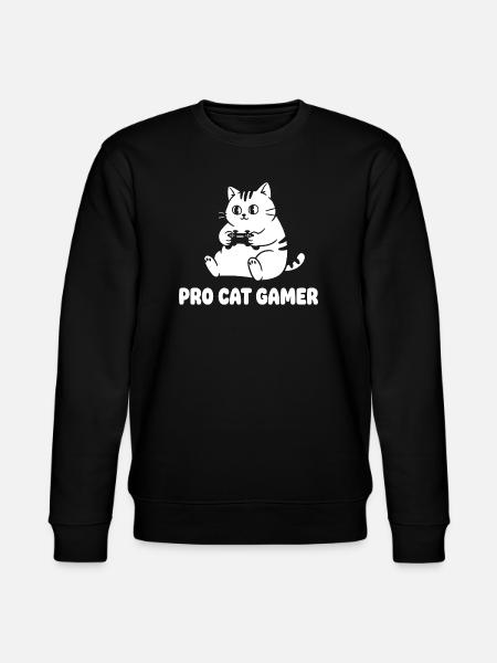 Pro Cat Gamer - Stanley/Stella CHANGER Unisex Organic Sweatshirt - black
