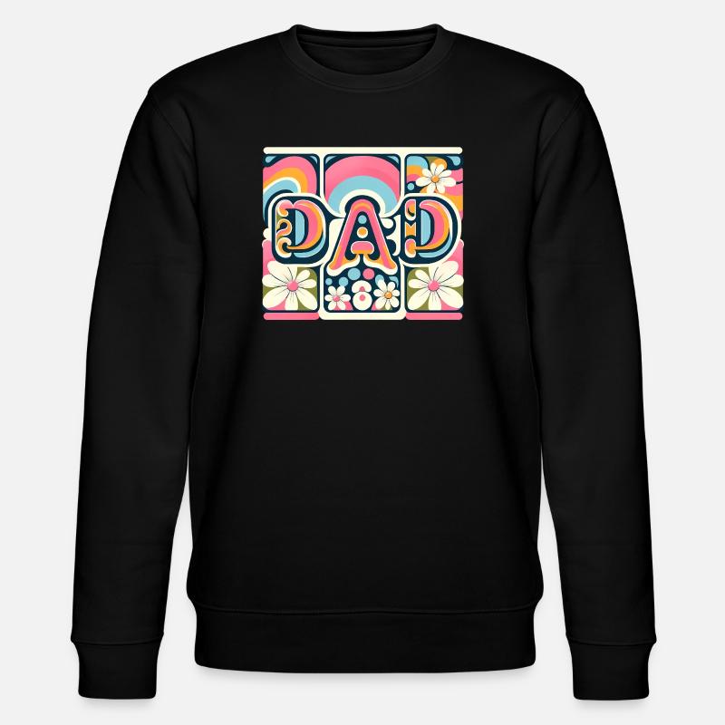 Flower Dad Blumen-Paneele - Stanley/Stella Unisex Bio-Sweatshirt CHANGER  - Schwarz