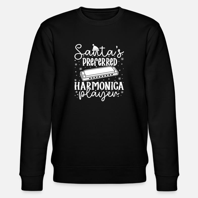 Harmonica Musican Santa´s Preferred Harmonica - Stanley/Stella Unisex Bio-Sweatshirt CHANGER  - Schwarz