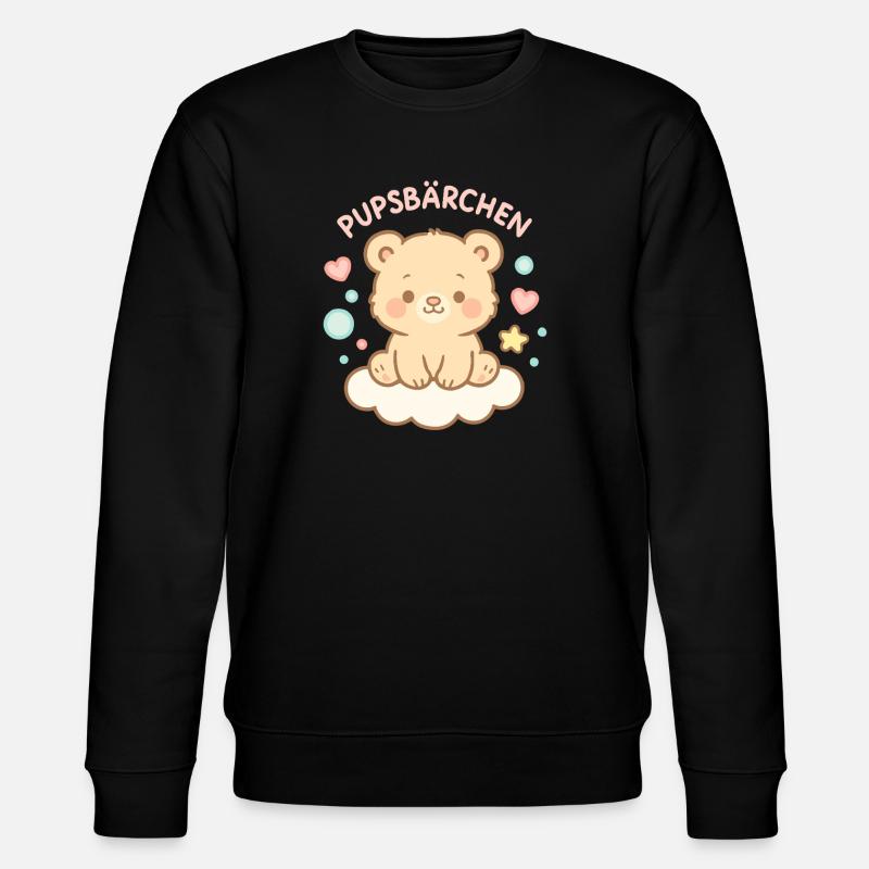 Pupsbärchen Kuschelwolke - Stanley/Stella Unisex Bio-Sweatshirt CHANGER  - Schwarz