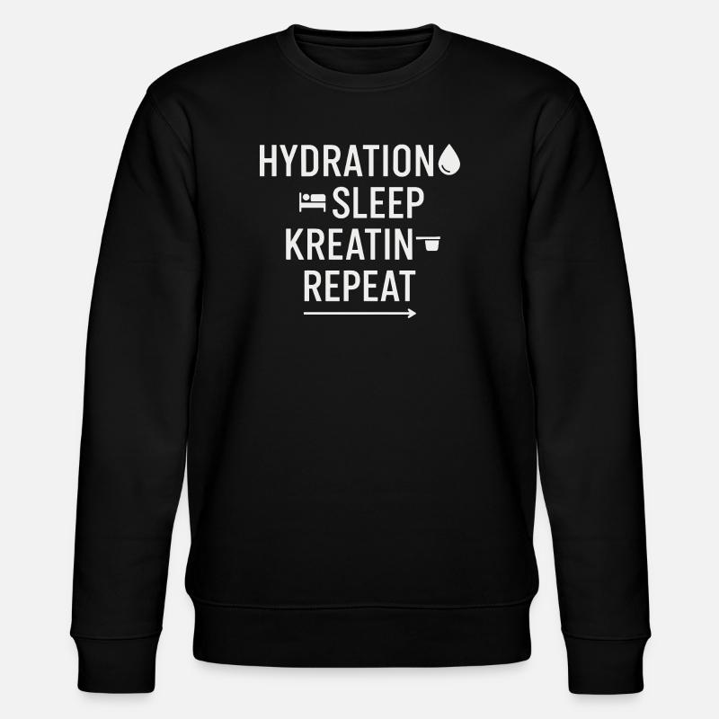 Hydratation Sommeil Créatine Répéter - Sweat bio CHANGER Stanley/Stella Unisexe - noir