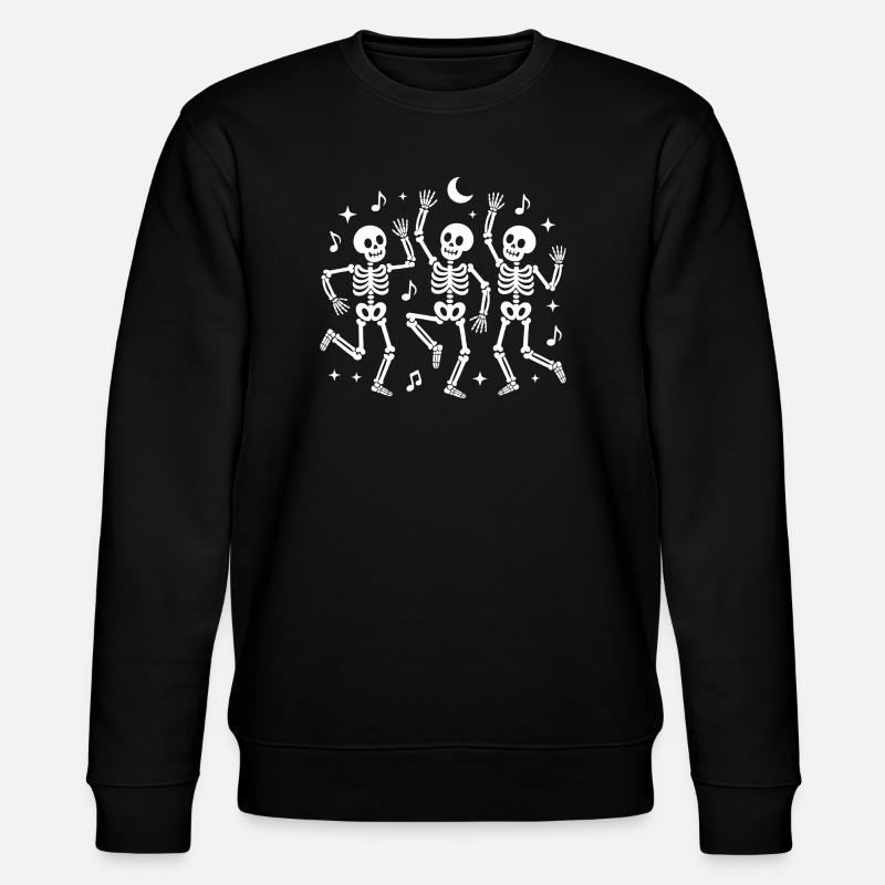 Moonlit Skeleton Dance - Stanley/Stella CHANGER Unisex Organic Sweatshirt - black