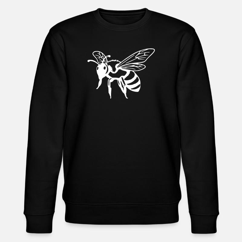 Bee white white bee - Stanley/Stella CHANGER Unisex Organic Sweatshirt - black