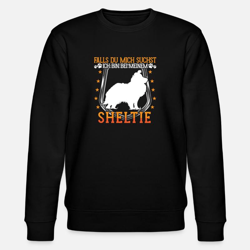 Samojede ist allergisch Schlittenhund - Stanley/Stella Unisex Bio-Sweatshirt CHANGER - Schwarz