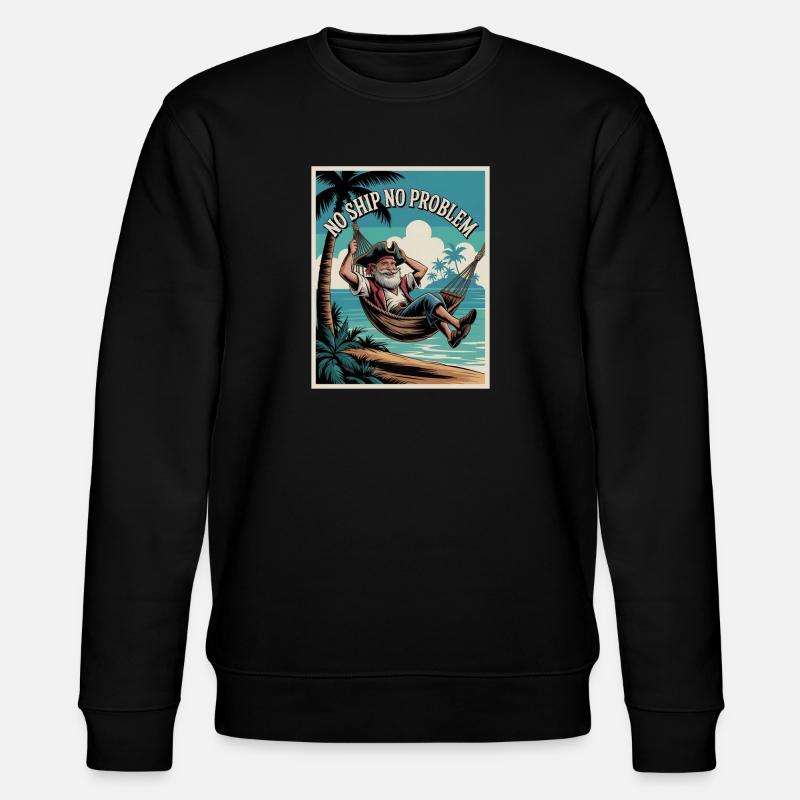 No Ship No Problem - Stanley/Stella Unisex Bio-Sweatshirt CHANGER  - Schwarz