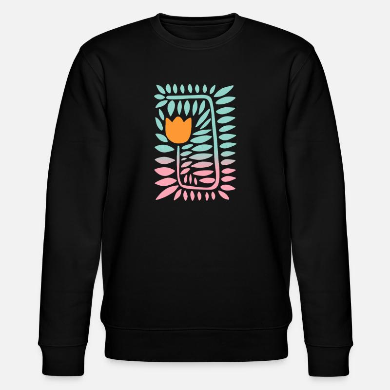 Gradient tulip - turquoise - Stanley/Stella CHANGER Unisex Organic Sweatshirt - black