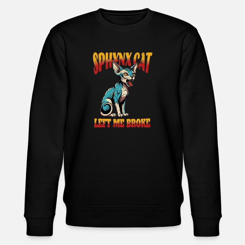 Sphynx Cat Drôle - Sweat bio CHANGER Stanley/Stella Unisexe - noir