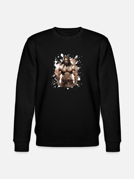 Indian Muscles Bodybuilding Chief - Stanley/Stella CHANGER Unisex Organic Sweatshirt - black