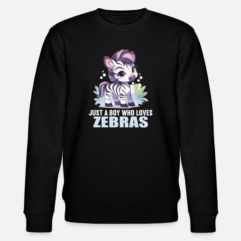Zebras Zebra - Stanley/Stella CHANGER Unisex Organic Sweatshirt - black