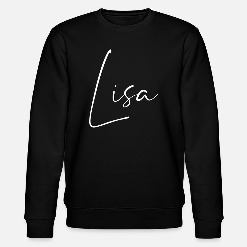 lisa / handschrift name design (weiß) - Stanley/Stella Unisex Bio-Sweatshirt CHANGER  - Schwarz