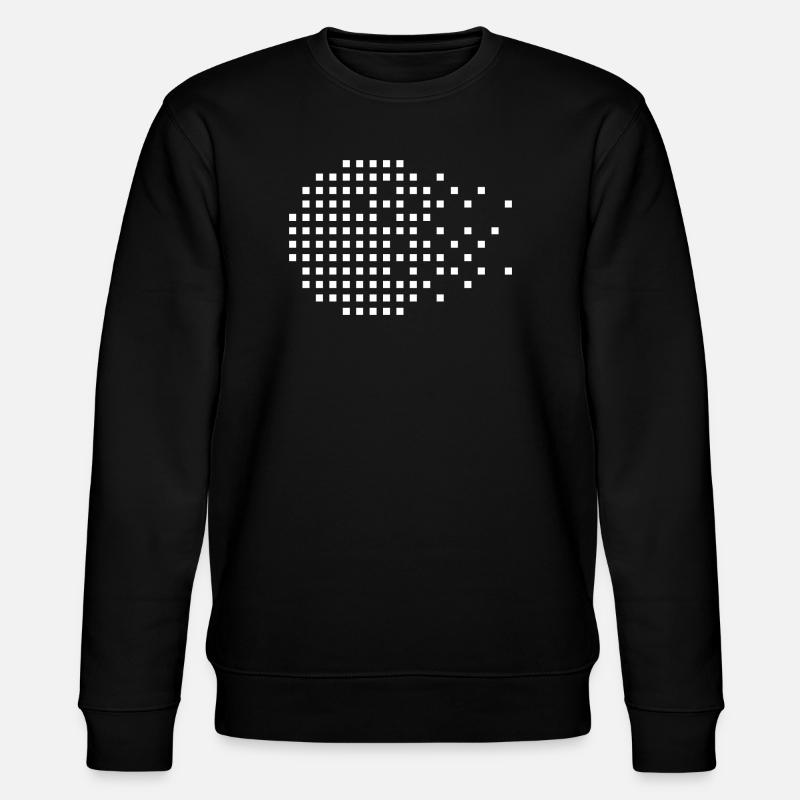 Pixel Mosaic Grid - Stanley/Stella CHANGER Unisex Organic Sweatshirt - black