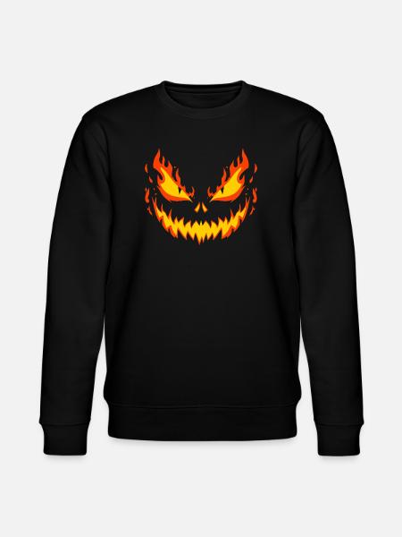 Inferno Skull Grin - Stanley/Stella CHANGER Unisex Organic Sweatshirt - black