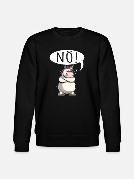 Unicorn Nope chubby - Stanley/Stella CHANGER Unisex Organic Sweatshirt - black