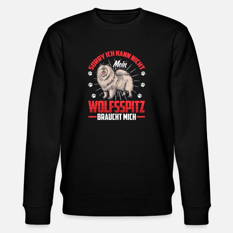 Wolfspitz needs me German Wolfspitz - Stanley/Stella CHANGER Unisex Organic Sweatshirt - black