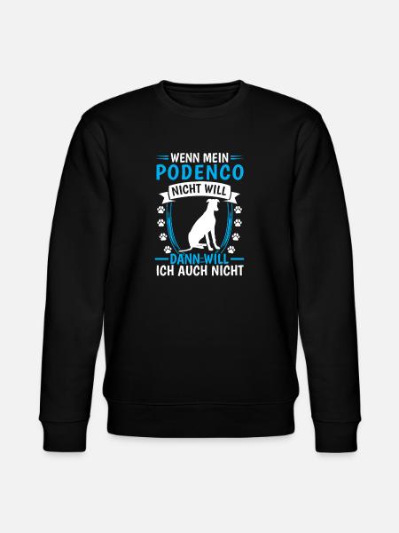 Podenco will nicht Spanischer Windhund - Stanley/Stella Unisex Bio-Sweatshirt CHANGER  - Schwarz