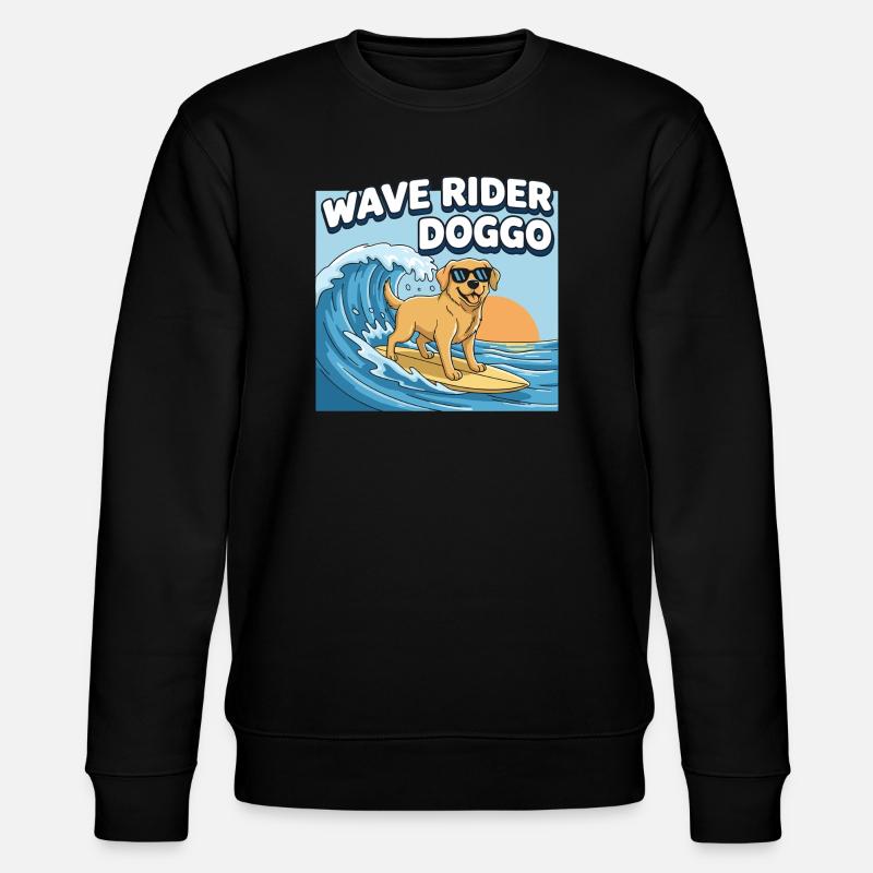 Surfeur Chien Surf - Sweat bio CHANGER Stanley/Stella Unisexe - noir