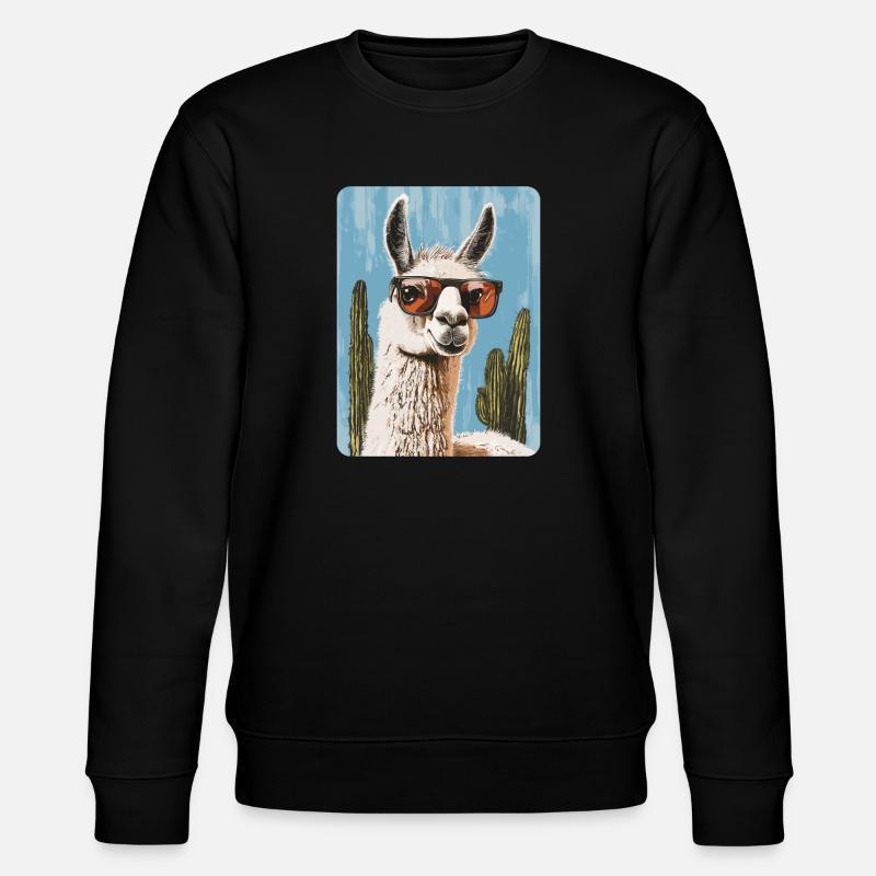 Lama - Stanley/Stella Unisex Bio-Sweatshirt CHANGER  - Schwarz