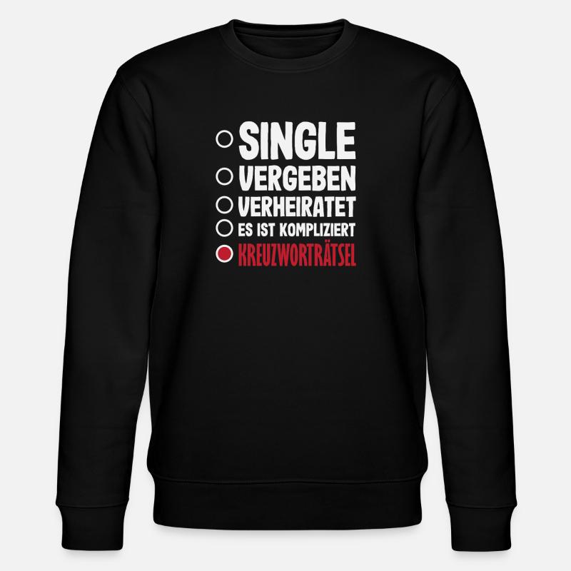 Mots croisés Humour - Sweat bio CHANGER Stanley/Stella Unisexe - noir