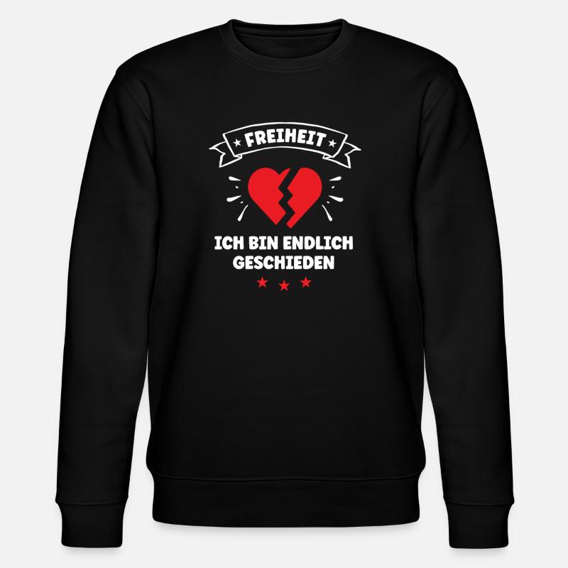 Scheidung Ich Bin Geschieden Scheidungsparty - Stanley/Stella Unisex Bio-Sweatshirt CHANGER - Schwarz