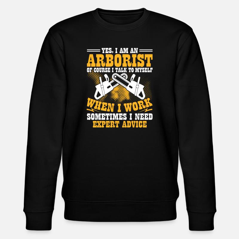 Lustiges Holzarbeiter Waldarbeiter Geschenk - Stanley/Stella Unisex Bio-Sweatshirt CHANGER  - Schwarz
