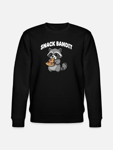 Snack Bandit Waschbär - Stanley/Stella Unisex Bio-Sweatshirt CHANGER - Schwarz