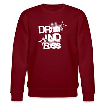 Typographie drum and bass Halo - Sweat bio CHANGER Stanley/Stella Unisexe - bordeaux - Devant - Nik (191cm) & Marisol (170cm)