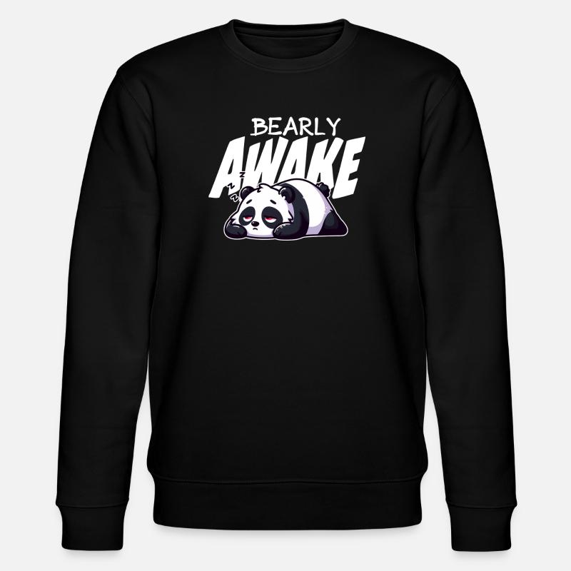 Bearly Awake Panda Illustration - Sweat bio CHANGER Stanley/Stella Unisexe - noir