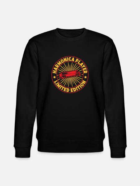 Funny Harmonica Player LImited Edition Harmonica - Stanley/Stella CHANGER Unisex Organic Sweatshirt - black